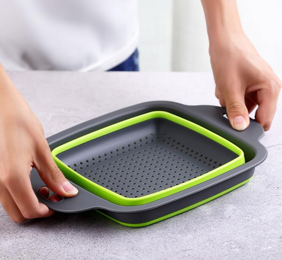 Foldable Silicone Strainer With Handle | My Planet
